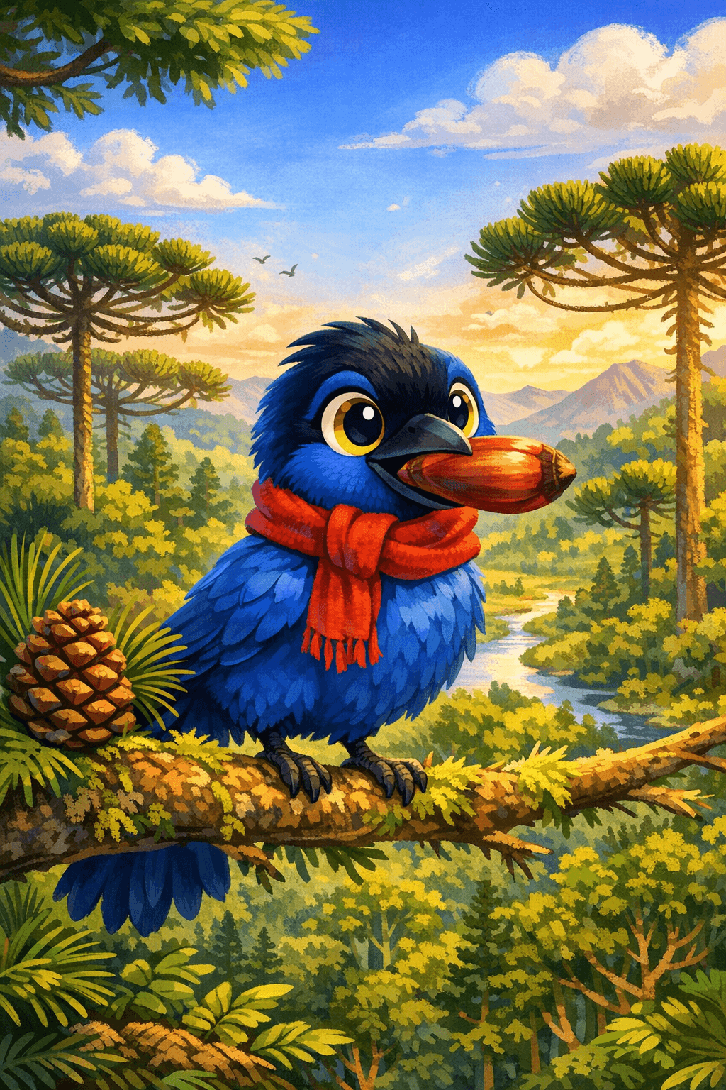 Guta, a Gralha-Azul, e o Pinhão que Virou Amanhã