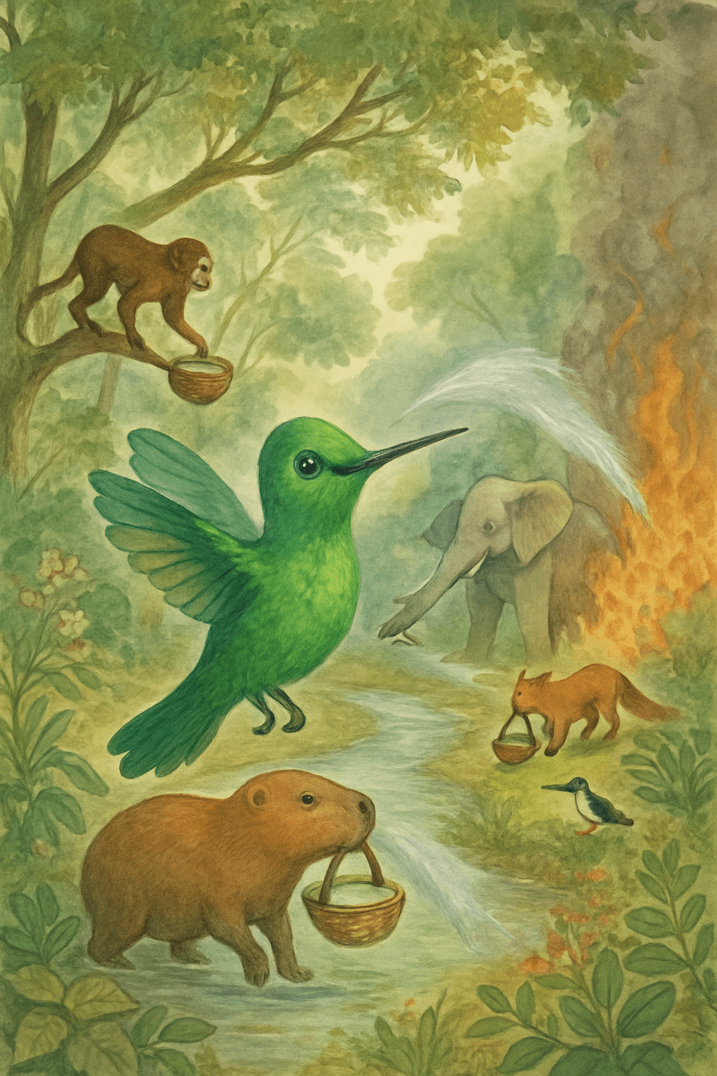 O Beija-flor que Apagou o Incêndio