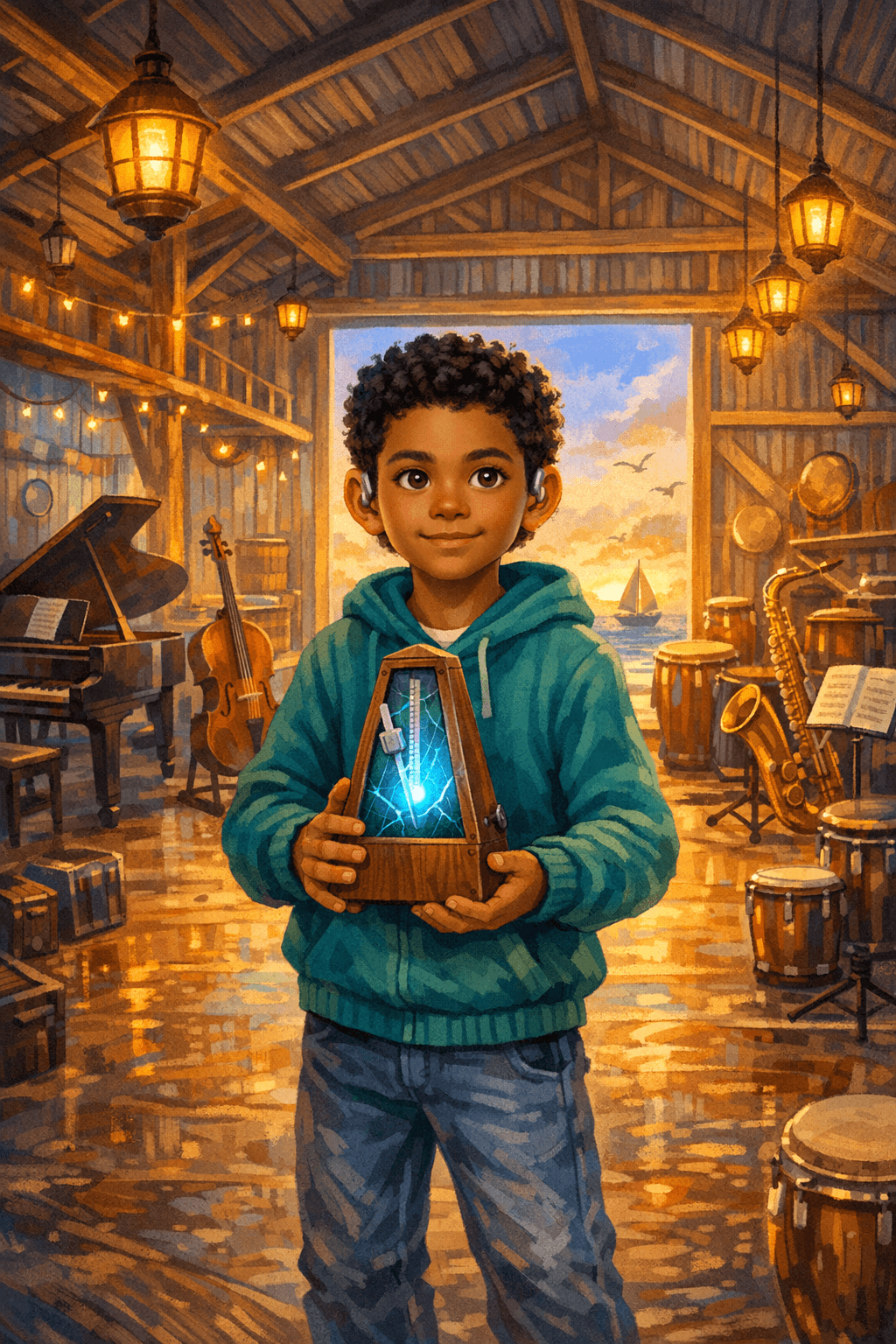 Rafa e o Metrônomo de Vidro que Aprendeu a Brilhar